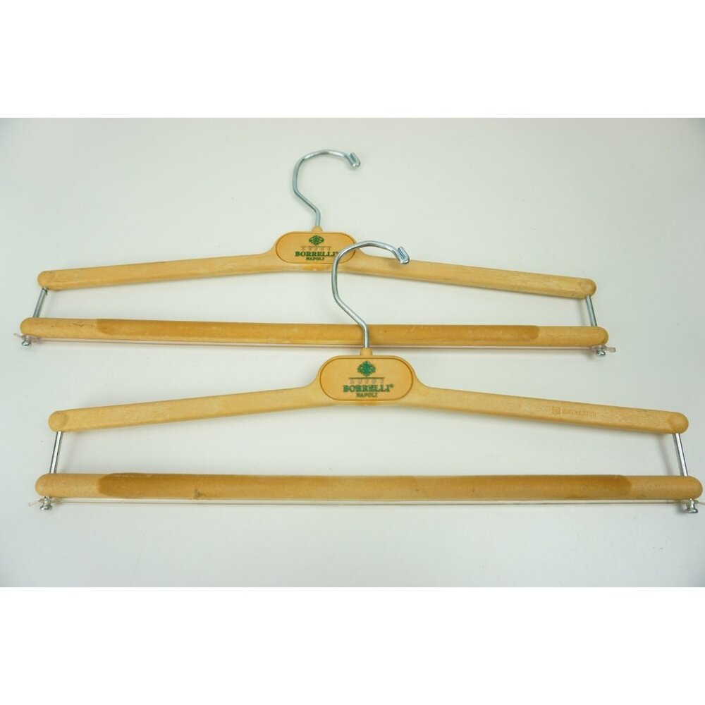 Borrelli Napoli Composite Beige Pants Hanger Set of 2